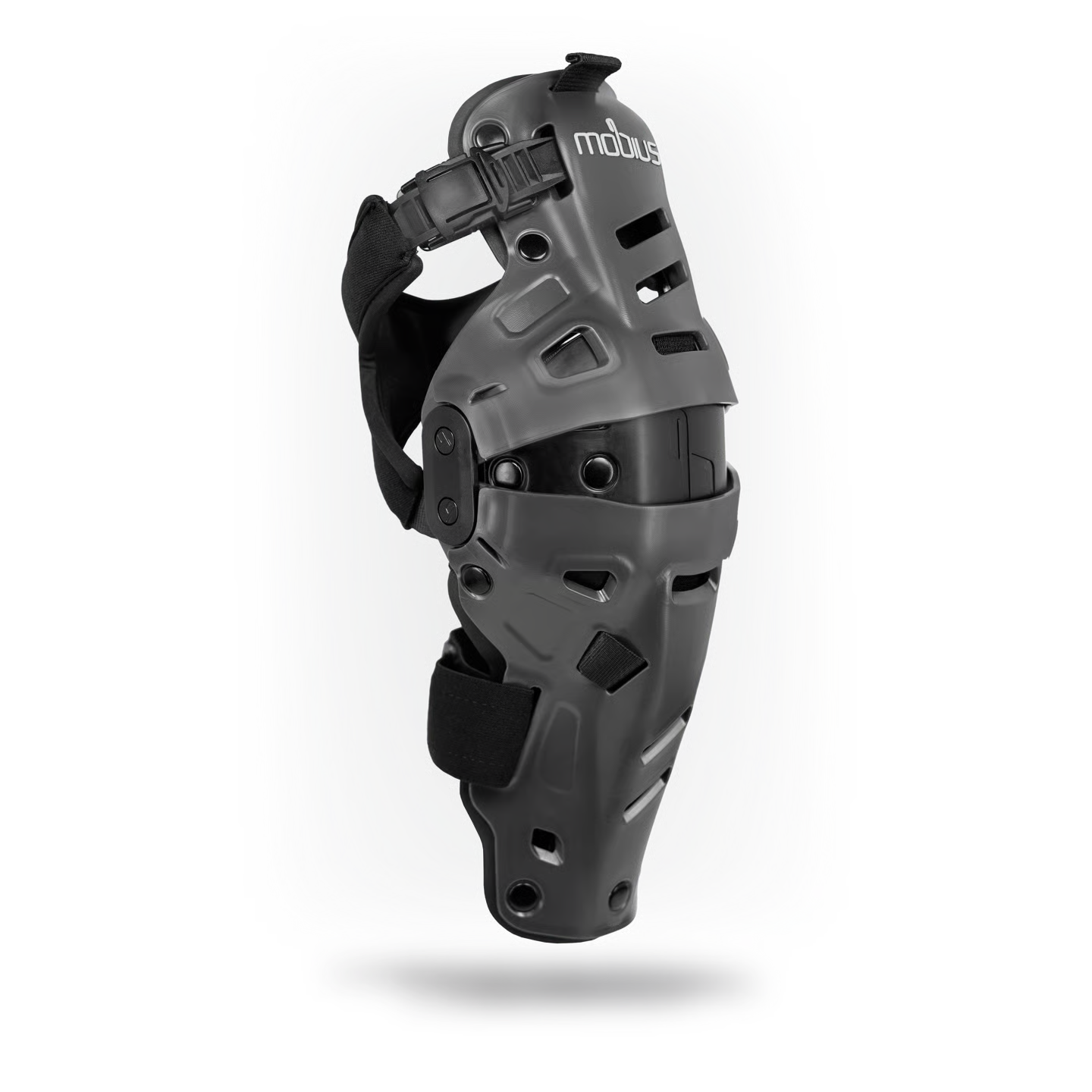 Rodillera Articulada Mobius X8H Hybrid Storm Grey - Motocross Enduro MTB