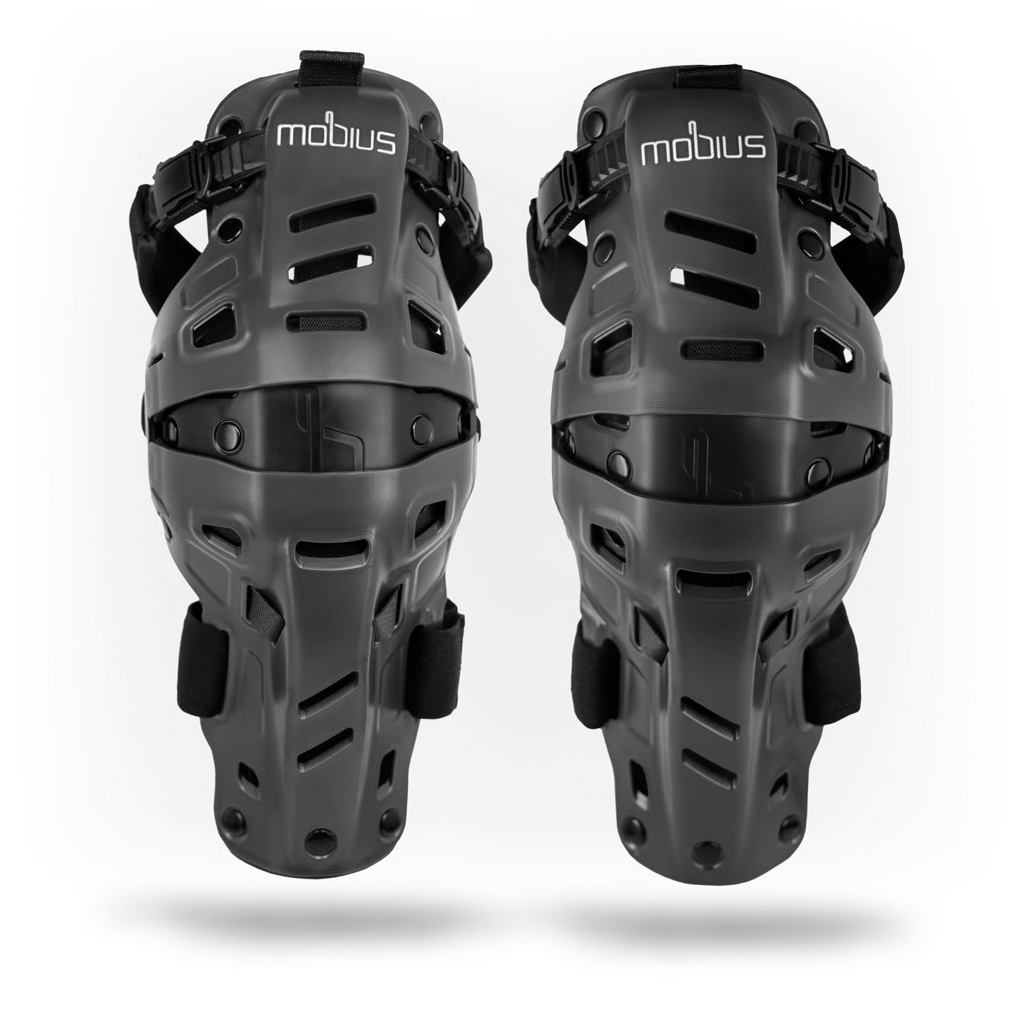 Rodillera Articulada Mobius X8H Hybrid Storm Grey - Motocross Enduro MTB