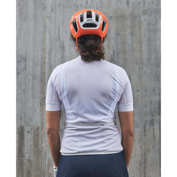 Poc Tricota Mujer Essential Road Logo Jersey Hydrogen White/Granite Grey - Rideshop