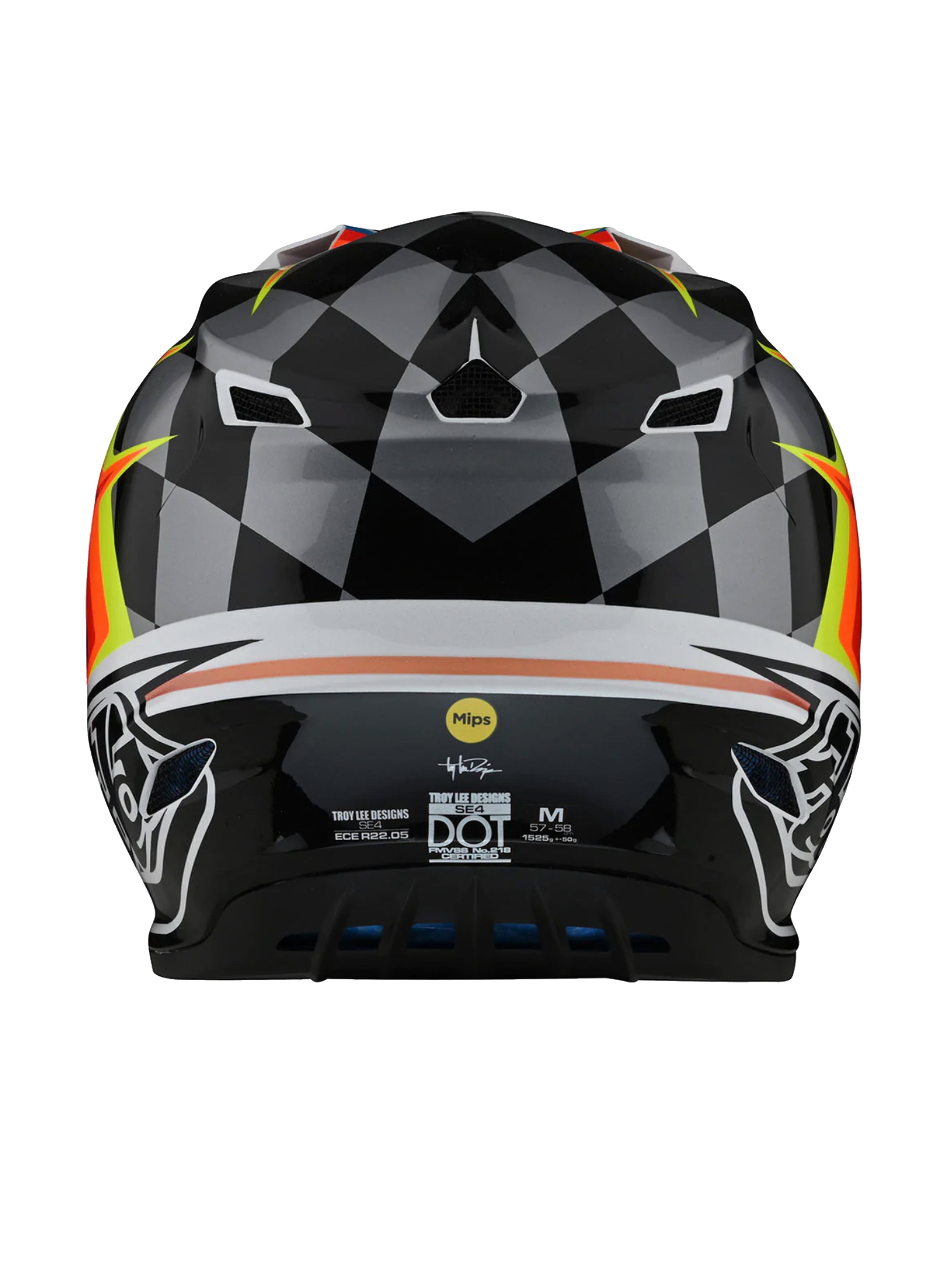 Troy Lee Designs Casco SE4 Polyacrylite Warped Blanco - Rideshop
