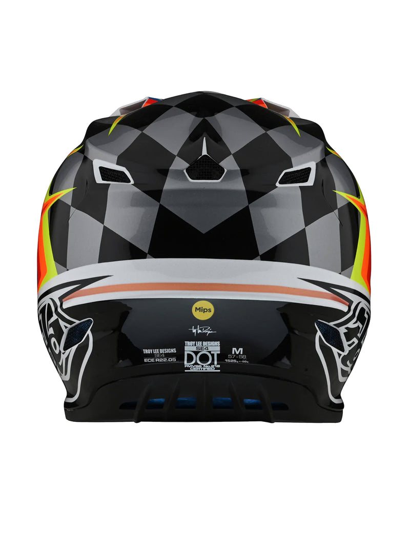 Troy Lee Designs Casco SE4 Polyacrylite Warped Blanco - Rideshop