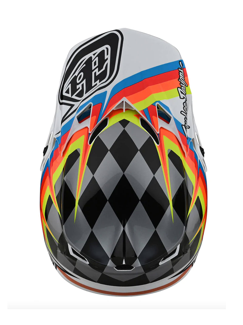 Troy Lee Designs Casco SE4 Polyacrylite Warped Blanco - Rideshop