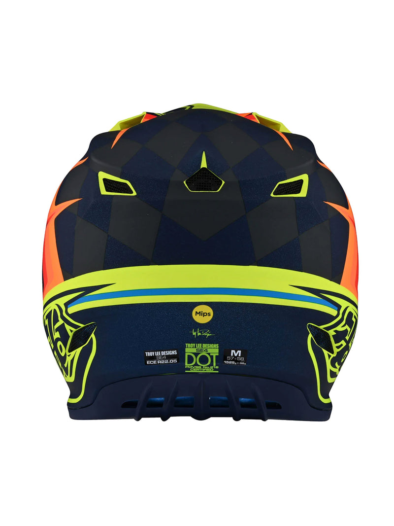 Troy Lee Designs Casco SE4 Polyacrylite Warped Amarillo - Rideshop