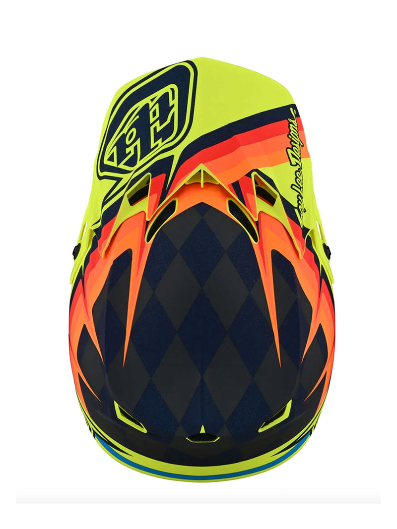 Troy Lee Designs Casco SE4 Polyacrylite Warped Amarillo - Rideshop