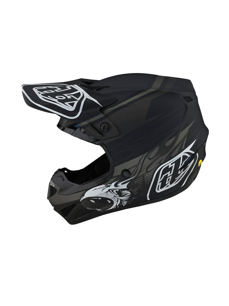 Troy Lee Designs Casco SE4 Polyacrylite Skooly Negro - Rideshop