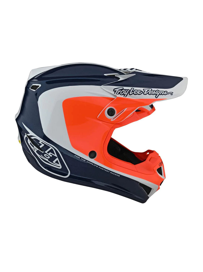 Troy Lee Designs Casco De Niño SE4 Polyacrylite Corsa Azul / Naranjo - Rideshop