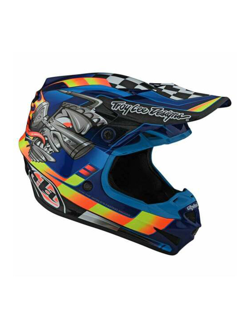 Troy Lee Designs Casco De Niño SE4 Polyacrylite Carb Azul - Rideshop