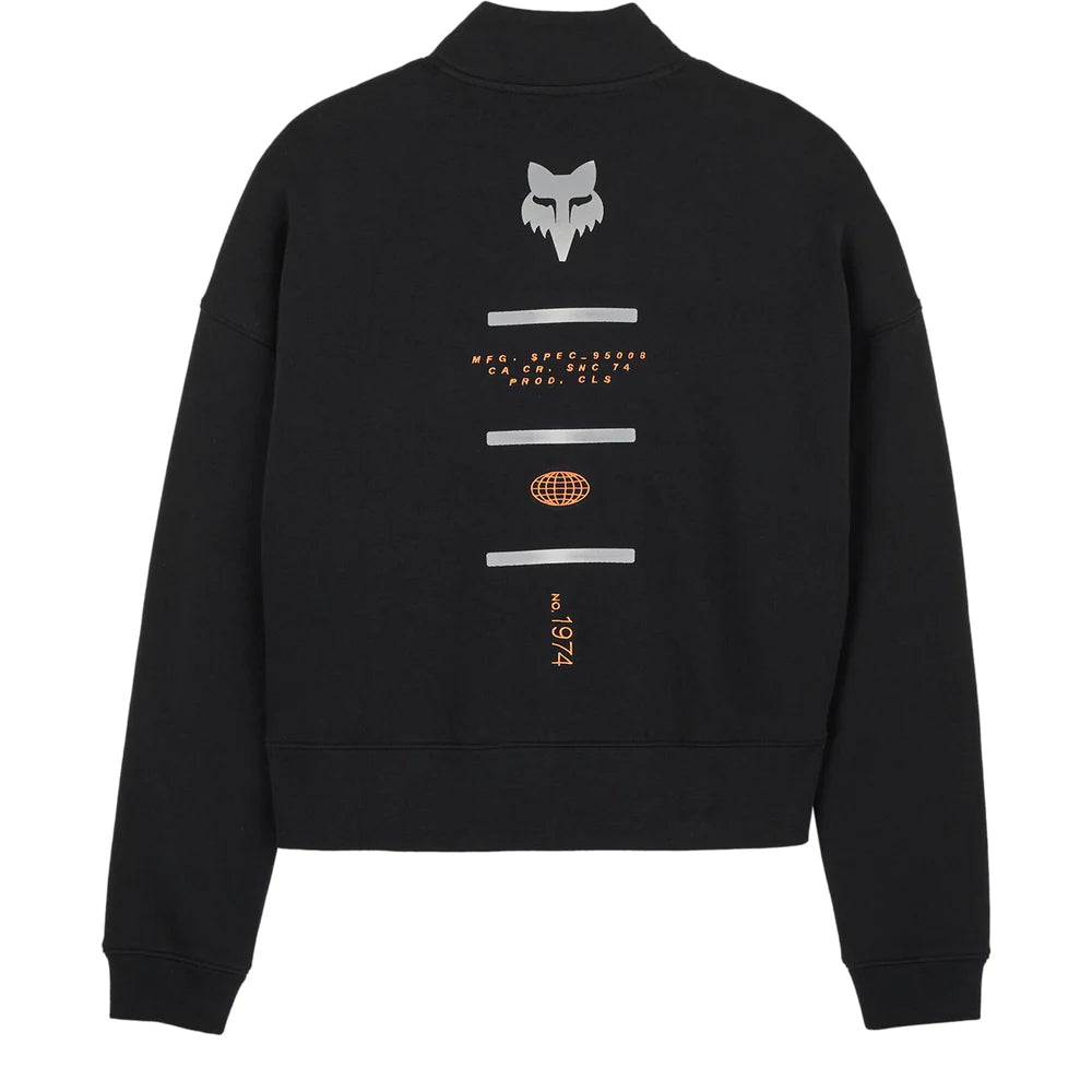 Poleron Lifestyle Mujer Magnetic Negro Fox - Rideshop