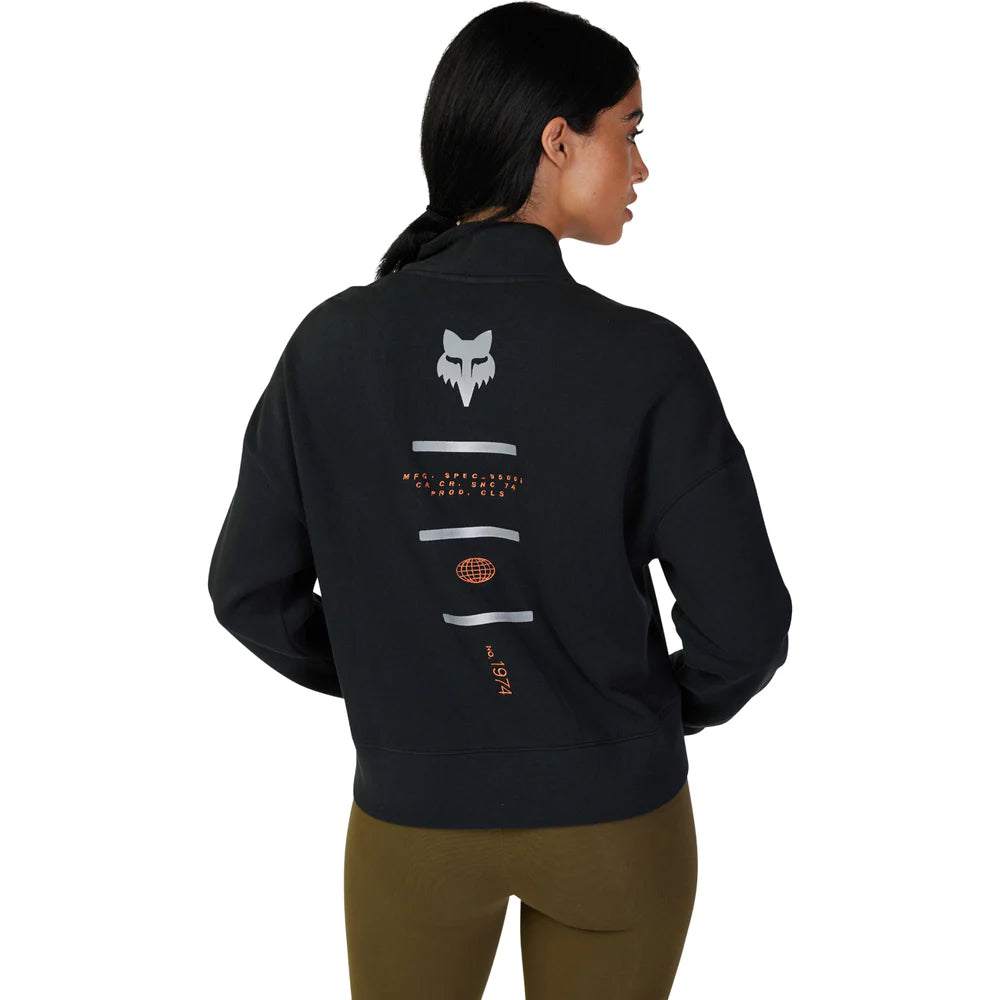 Poleron Lifestyle Mujer Magnetic Negro Fox - Rideshop
