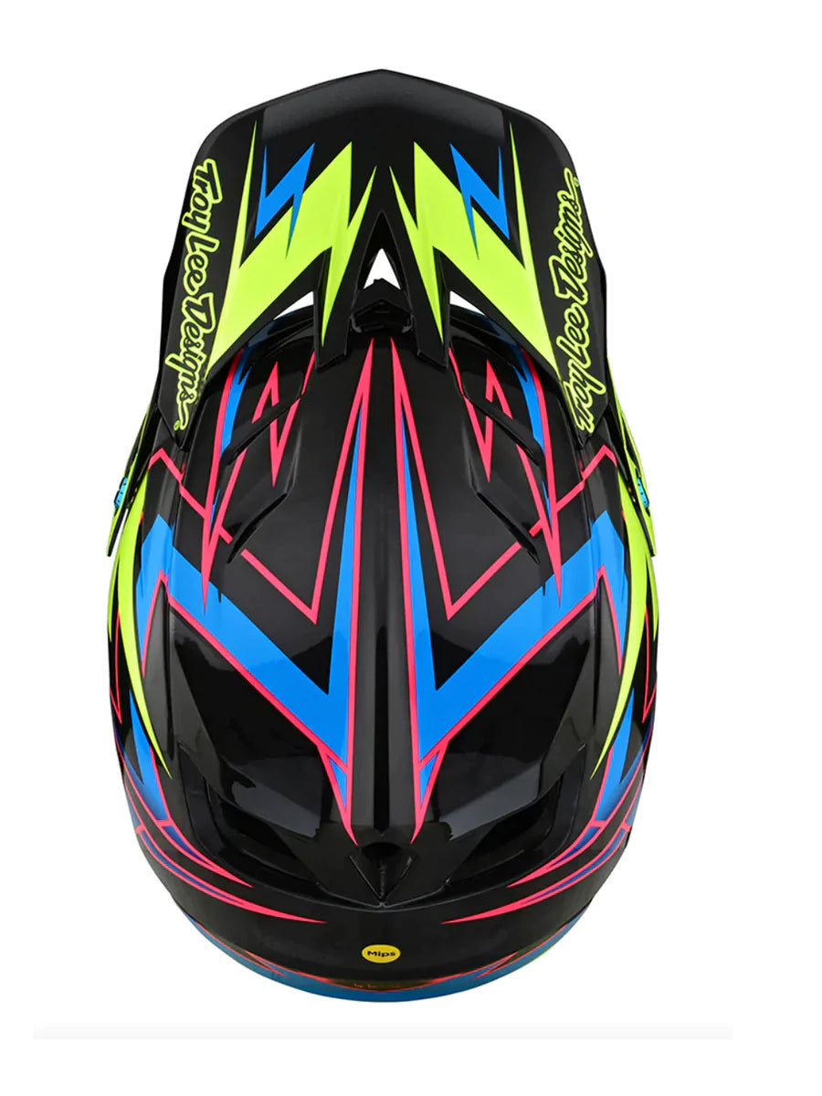 Casco D4 Carbon Volt Negro / Amarillo Fluor Mips Troy Lee Designs - Rideshop
