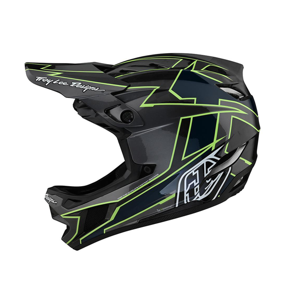 Casco de Bicicleta D4 Carbon Gris/Verde Troy Lee Desings - Rideshop