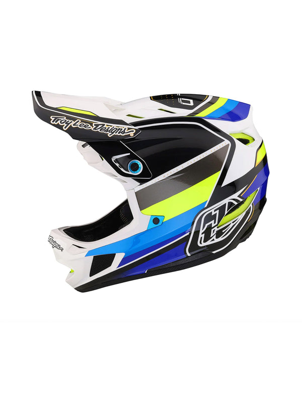 Troy Lee Designs Casco de Bicicleta D4 Composite Reverb Blanco / Azul - Rideshop