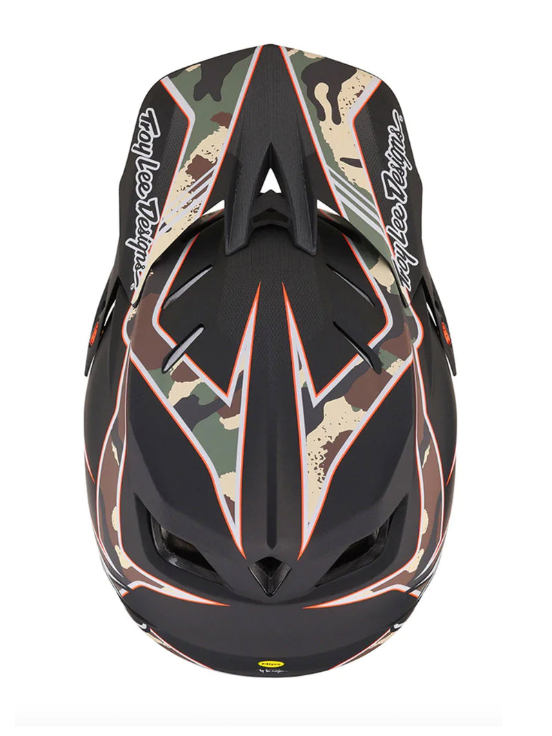Troy Lee Designs Casco de Bicicleta D4 Composite Matrix Camo Verde