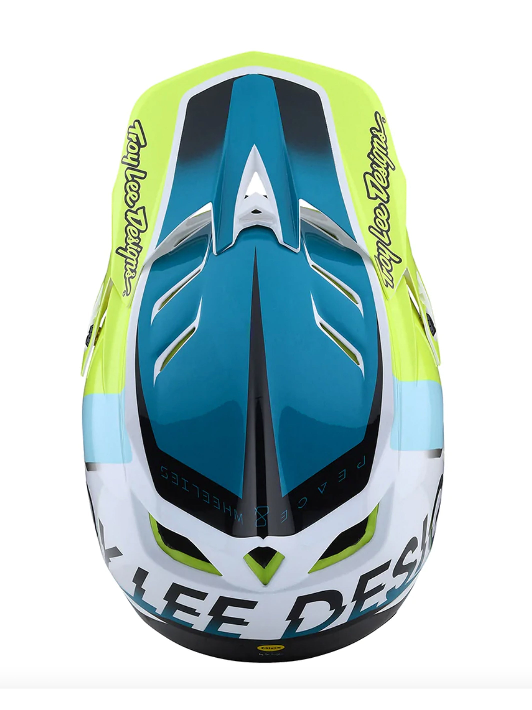 Troy Lee Designs Casco D4 Composite Qualifier Blanco Verde - Rideshop