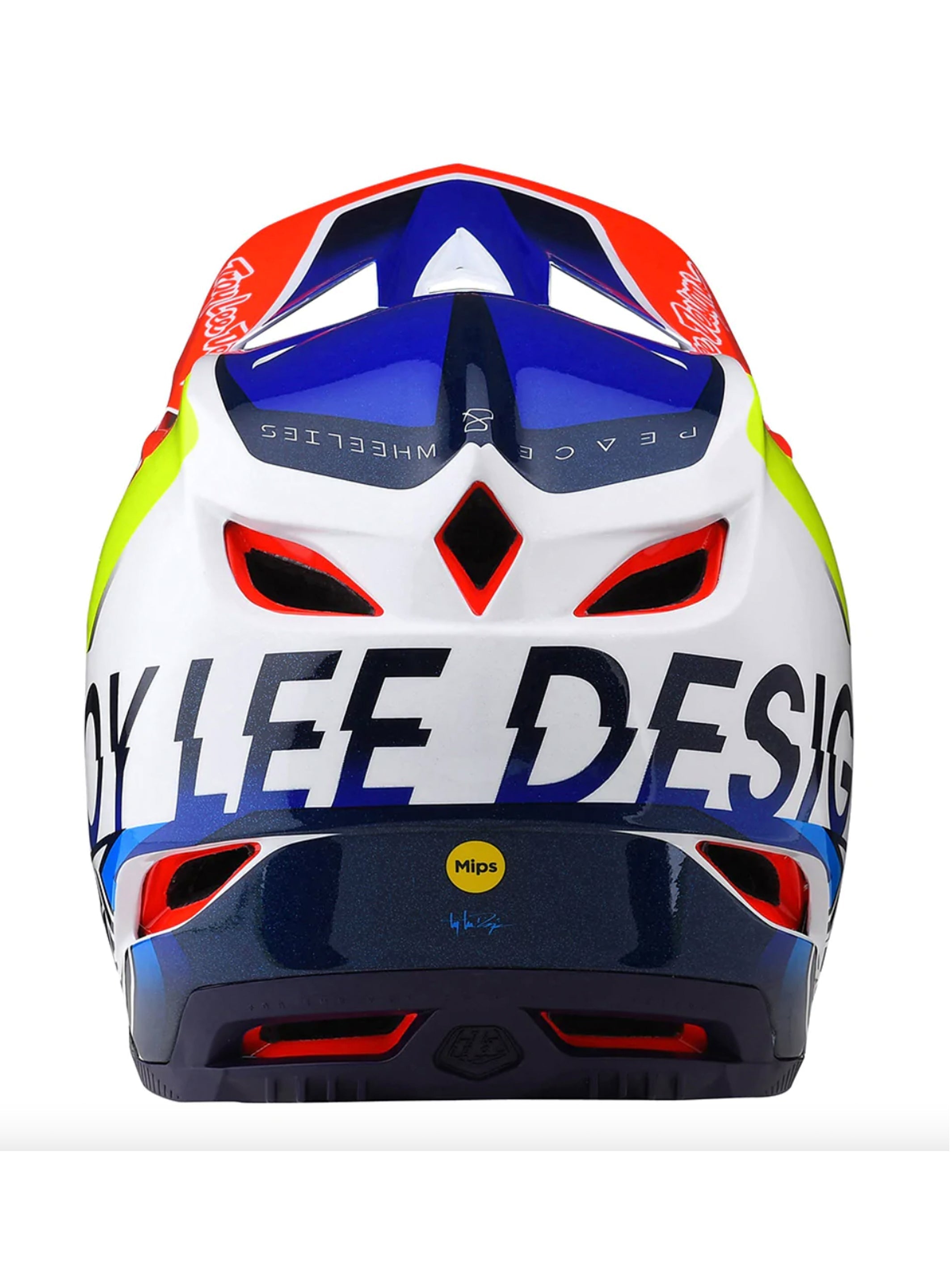 Troy Lee Designs Casco De Bicicleta D4 Composite Qualifier Blanco Azul - Rideshop