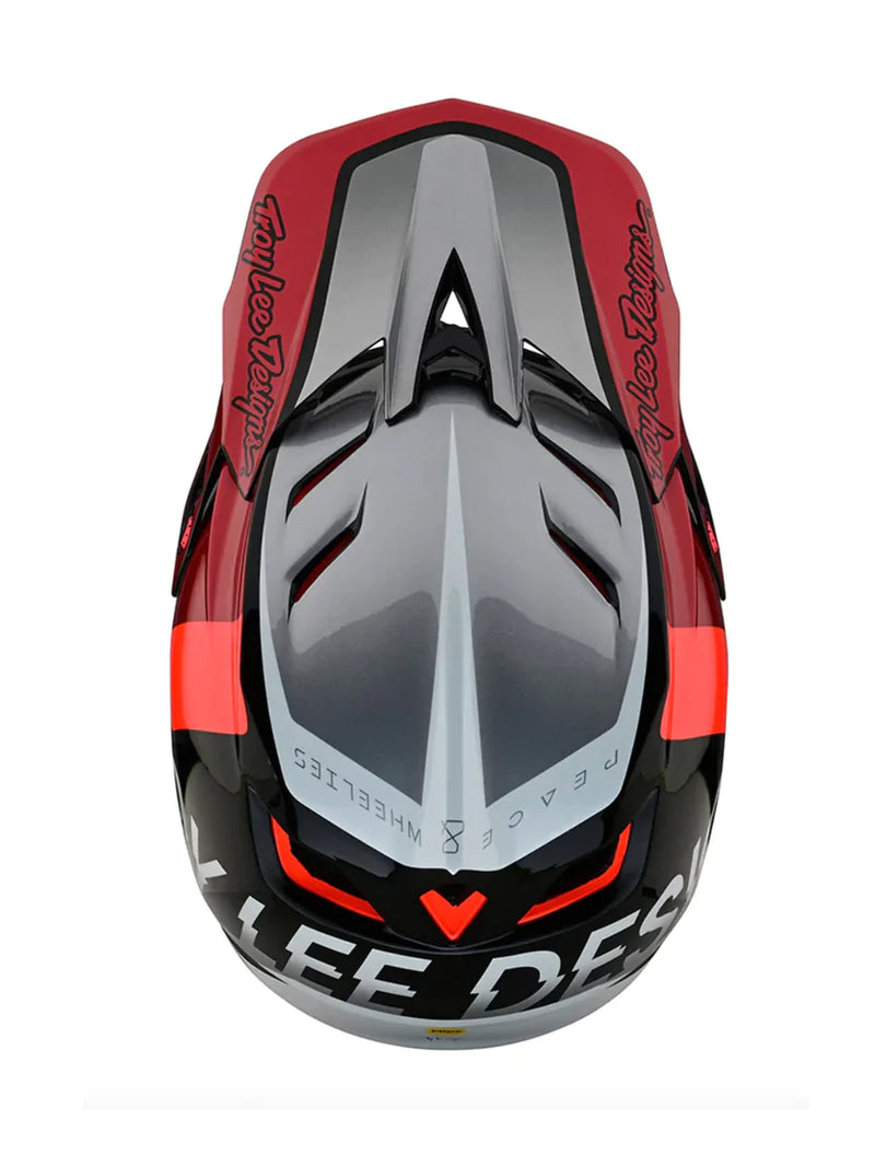 Casco D4 Composite Qualifier Gris/Rojo Mips Troy Lee Designs-Rideshop