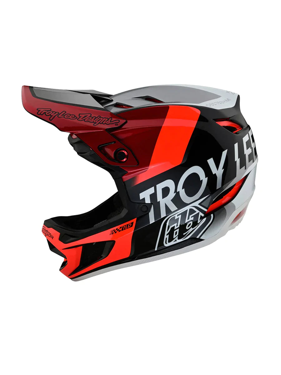 Casco D4 Composite Qualifier Gris/Rojo Mips Troy Lee Designs - Rideshop