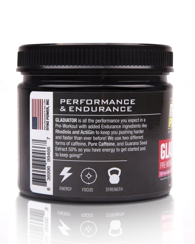 Gladiator Pre Workout (30 Serv) Ryno Power - Rideshop