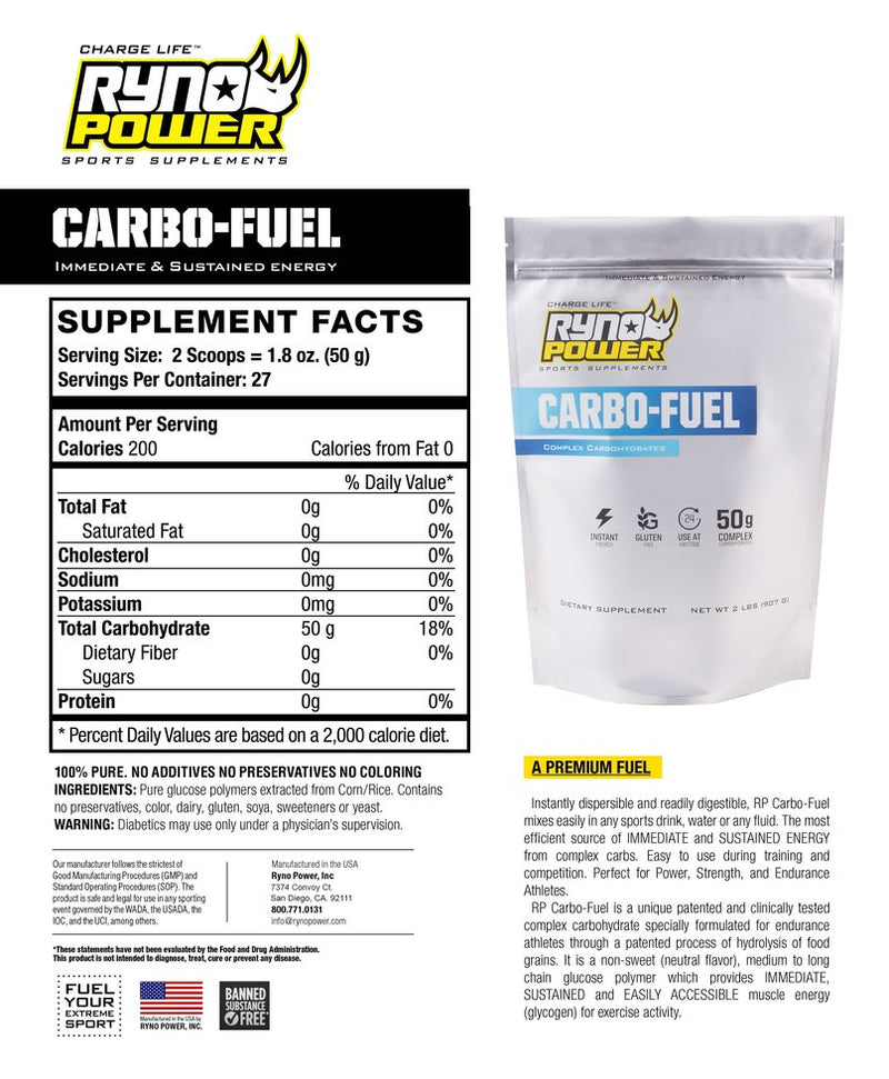 Carbo Fuel Sample Single Serving Ryno Power - Rideshop