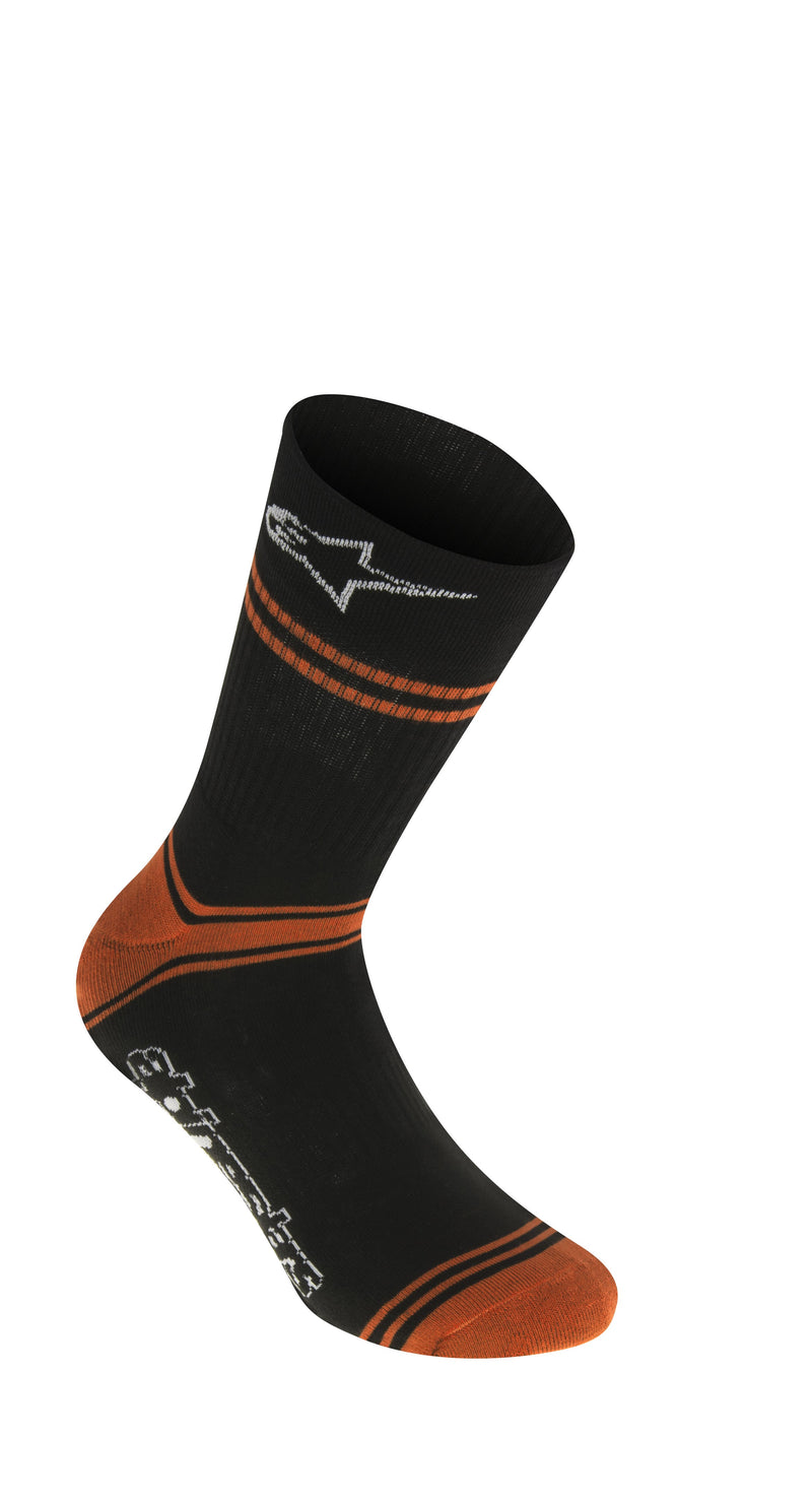 Calcetines Summer Black Bright Orange Alpinestars - Rideshop