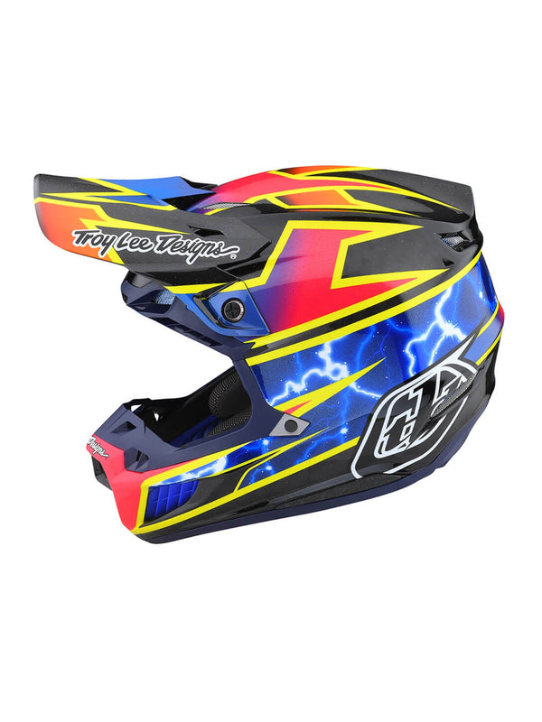 Troy Lee Designs Casco de Moto Se5 Carbon Mips Lightning Black - Rideshop