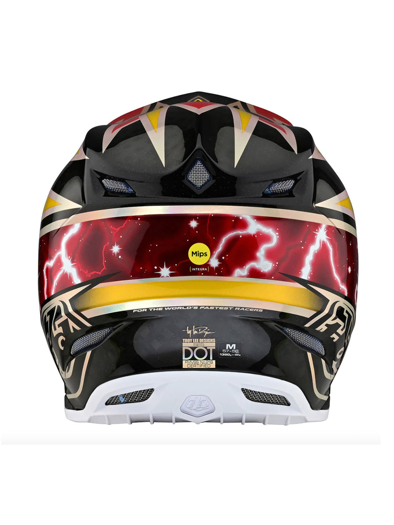 Troy Lee Designs Casco de Moto Se5 Carbon Mips Lightning Dorado - Rideshop