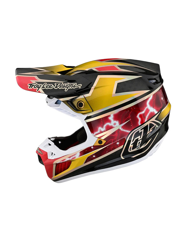 Troy Lee Designs Casco de Moto Se5 Carbon Mips Lightning Dorado - Rideshop