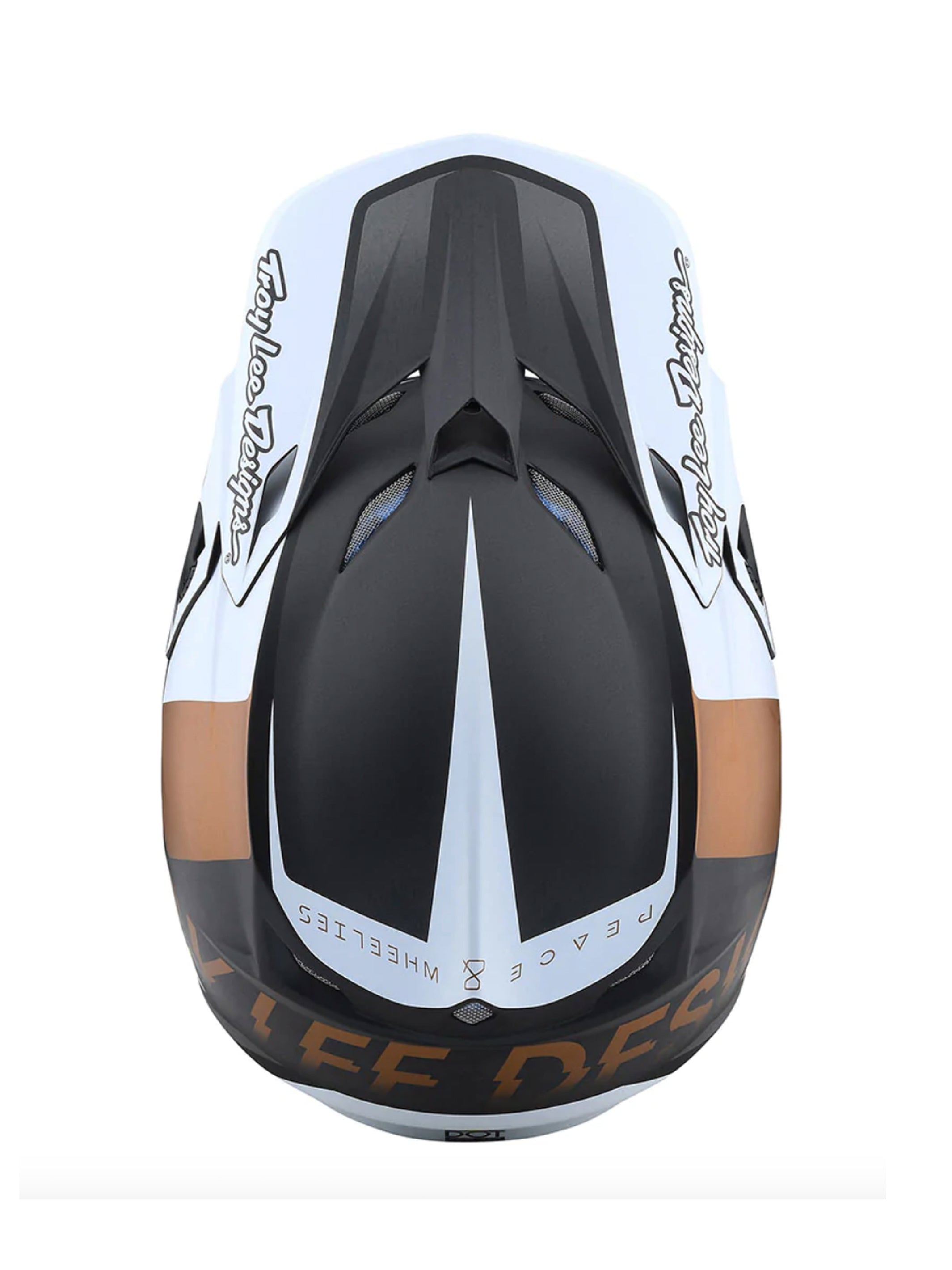 Troy Lee Designs Casco de Moto Se5 Carbon Mips Qualifier Blanco / Bronce - Rideshop