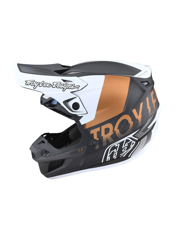 Troy Lee Designs Casco de Moto Se5 Carbon Mips Qualifier Blanco / Bronce - Rideshop