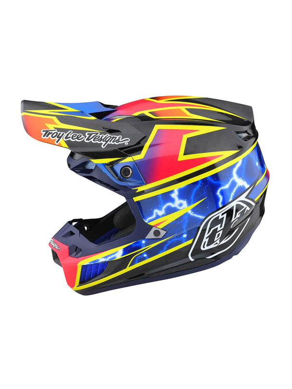 Troy Lee Designs Casco de Moto Se5 ECE Carbon Mips Lightning Black - Rideshop