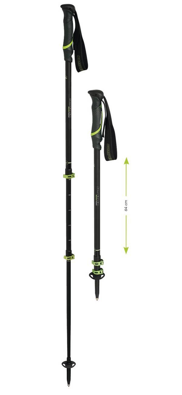 Bastones Trekking Hike Master Power Look Negro-Verde - Rideshop