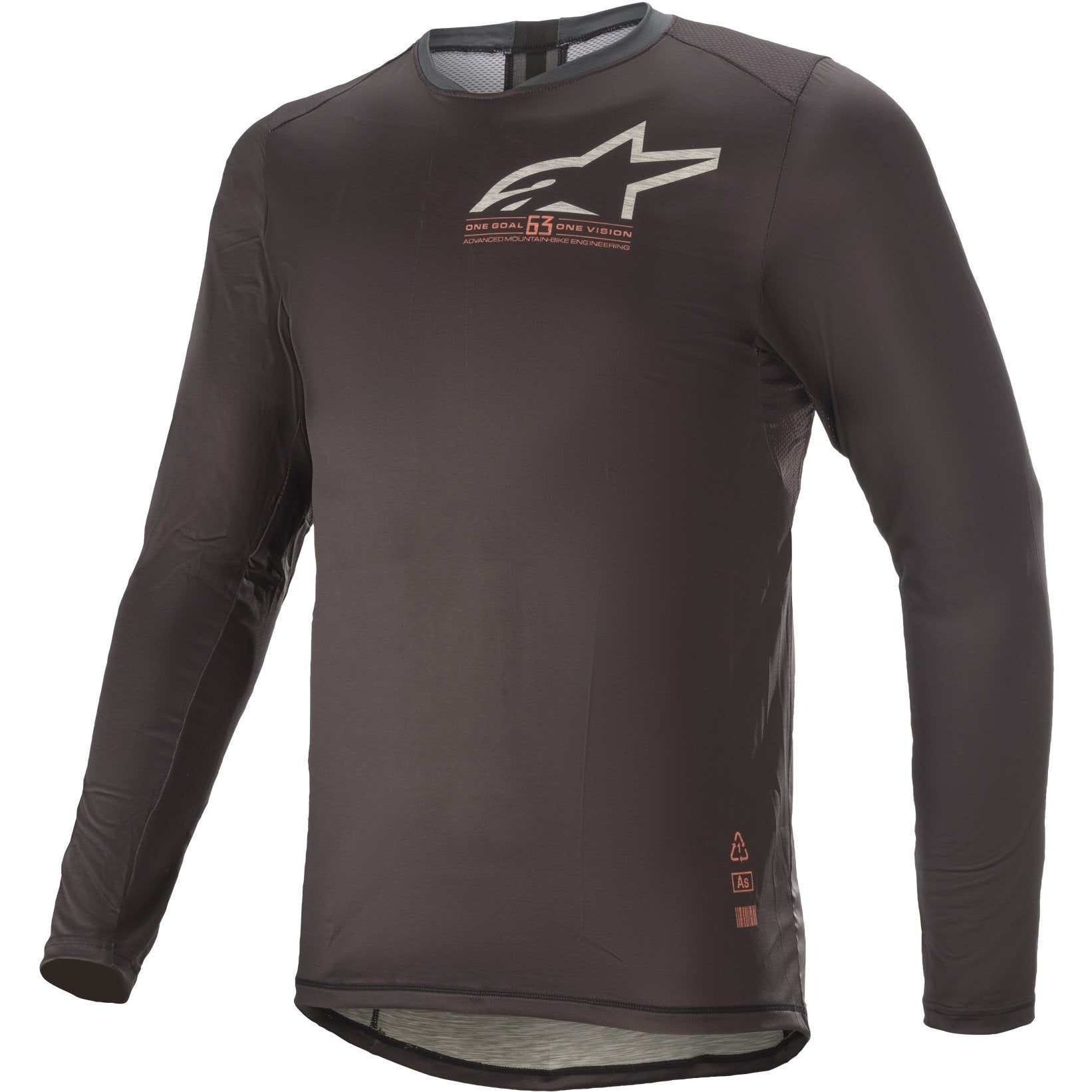 Polera 6.0 V2 LS Black Coral Alpinestars - Rideshop