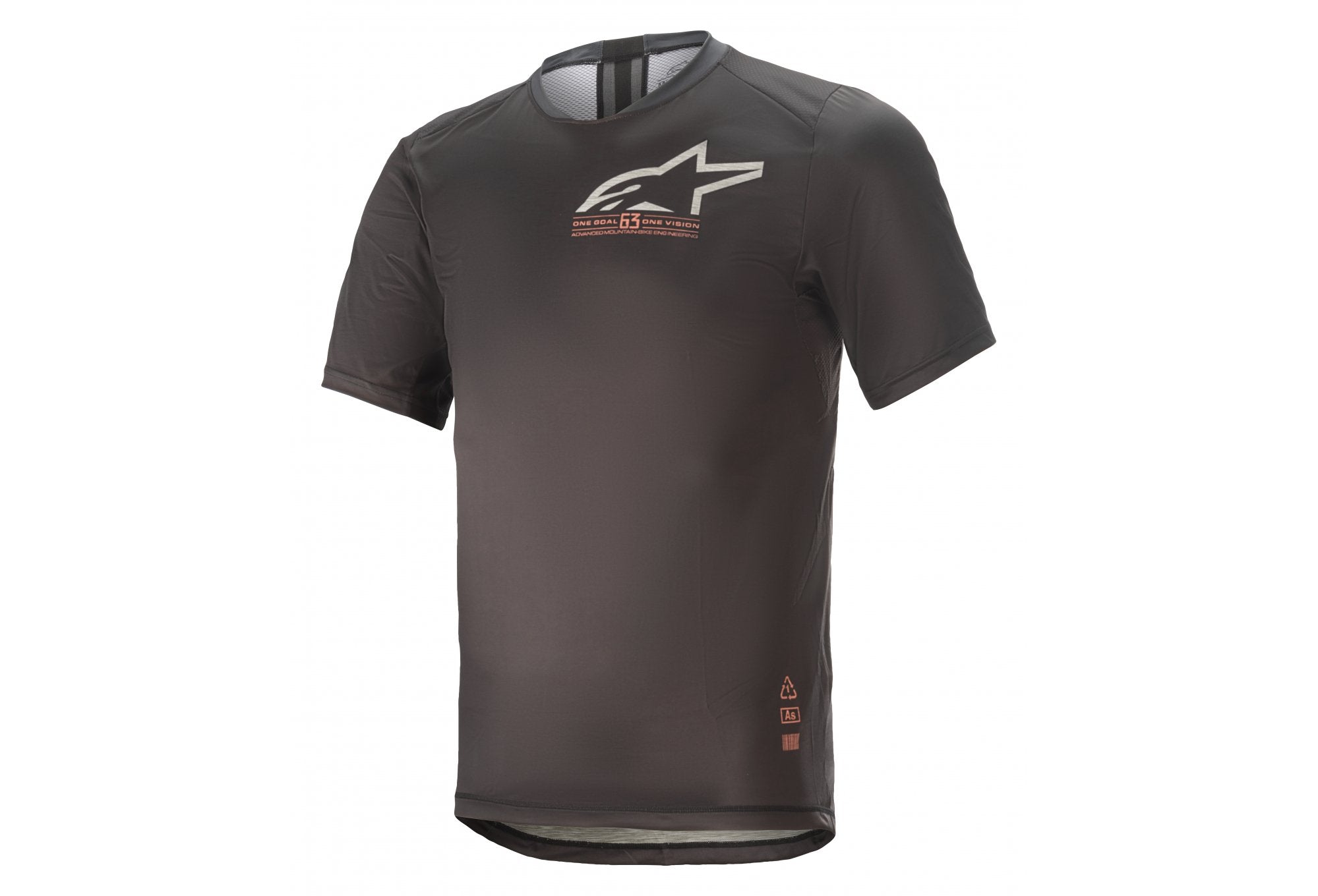 Polera 6.0 V2 SS Black Coral Alpinestars - Rideshop