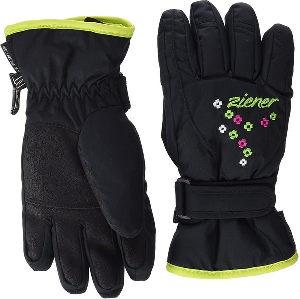 Guantes de Ski Limonia Niños Negro-Flores - Rideshop