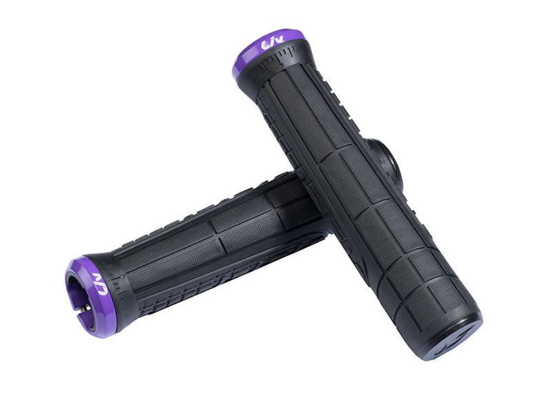 Liv Puños Sole-O Mtb Black Grip W/ Purple Double Lock-On - Rideshop