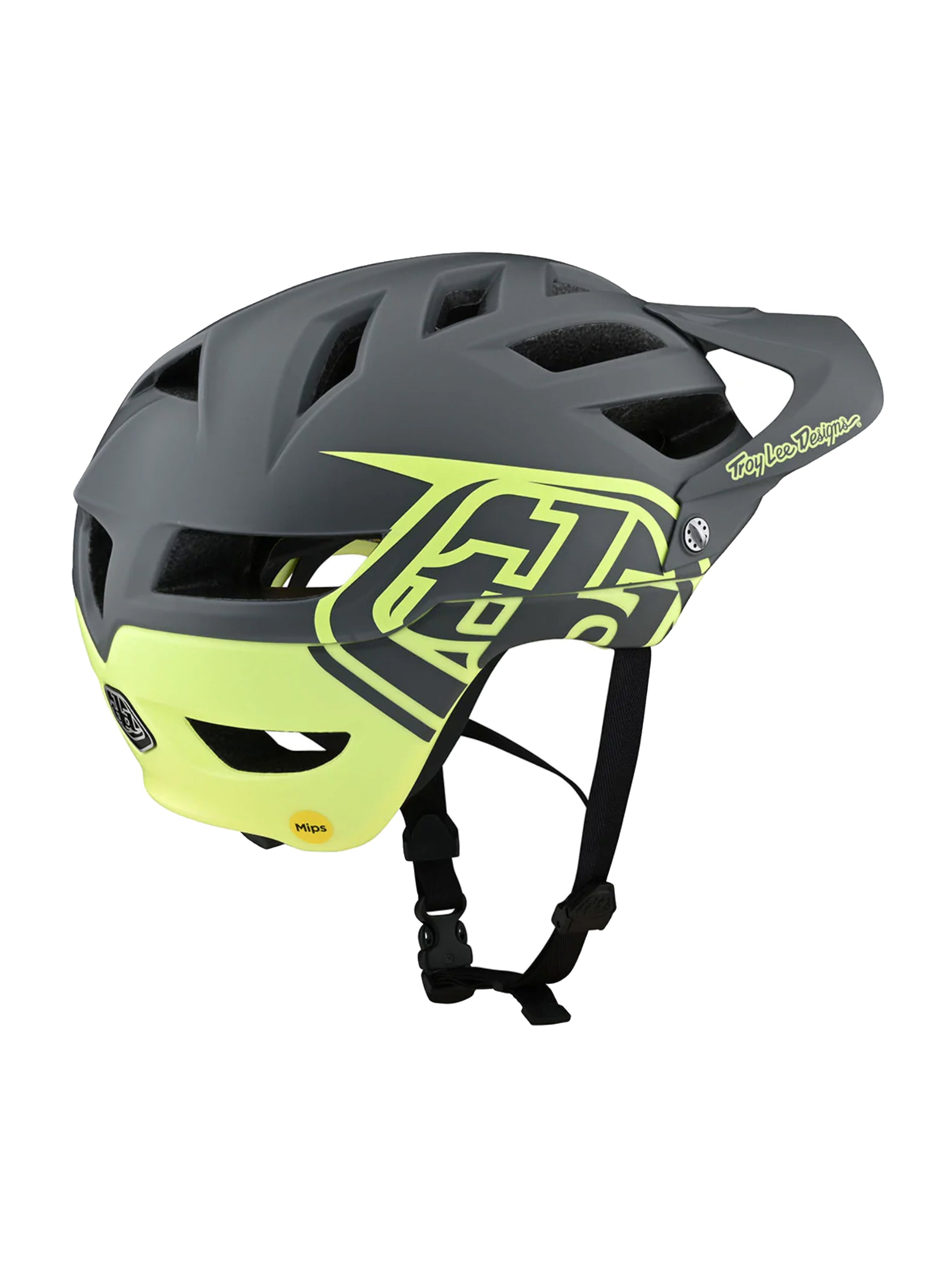 Troy Lee Designs Casco De Bicicleta A1 Mips Gris Amarillo - Rideshop