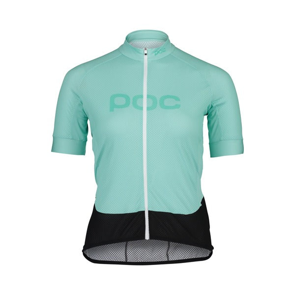 Poc Tricota Mujer Essential Road Logo Jersey Fluorite Green - Rideshop