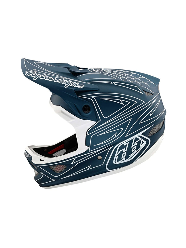 Troy Lee Designs Casco D3 Fiberlite SpiderStripe Azul - Rideshop