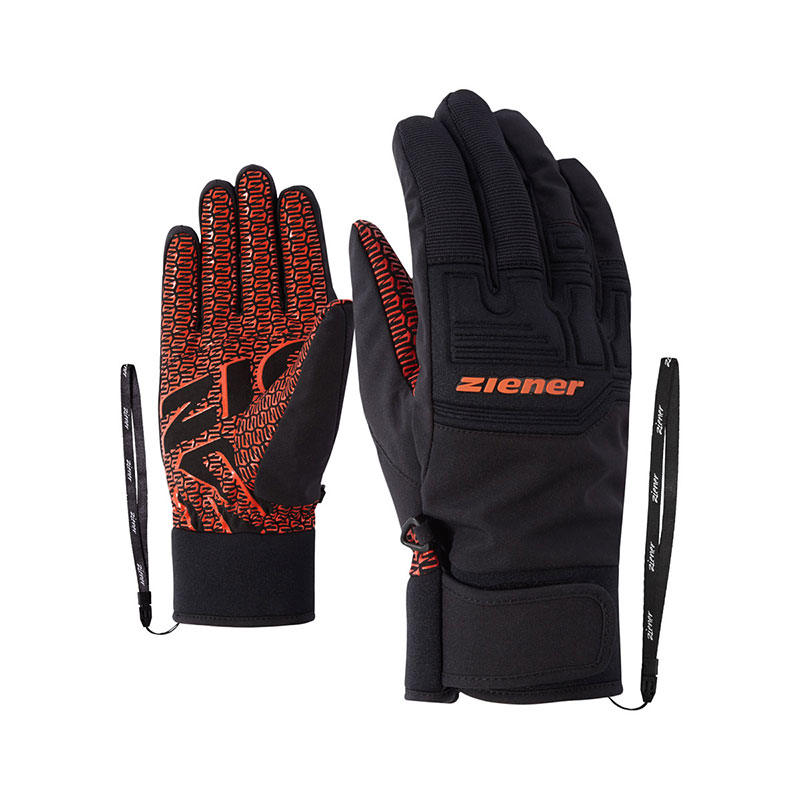 Ziener Guantes de Ski Garim Negro-Naranjo - Rideshop