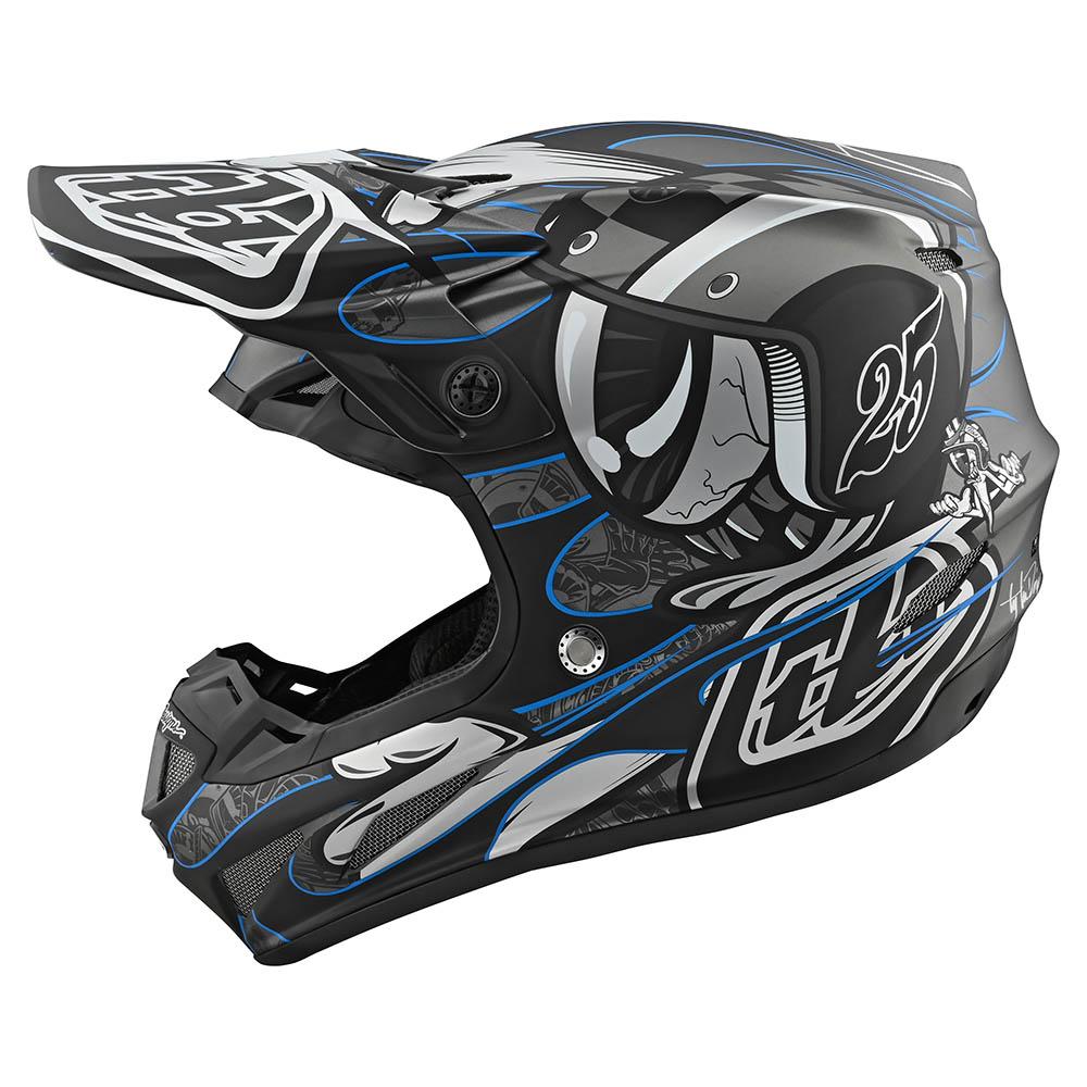 Casco Se4 Composite Eyeball Black/Silver MIPS Troy Lee Designs - Rideshop