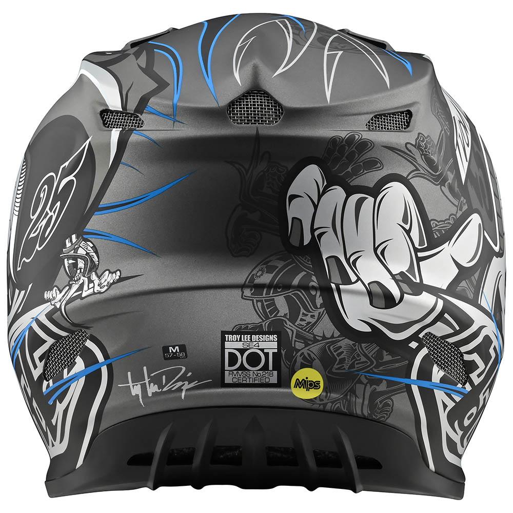 Casco Se4 Composite Eyeball Black/Silver MIPS Troy Lee Designs - Rideshop