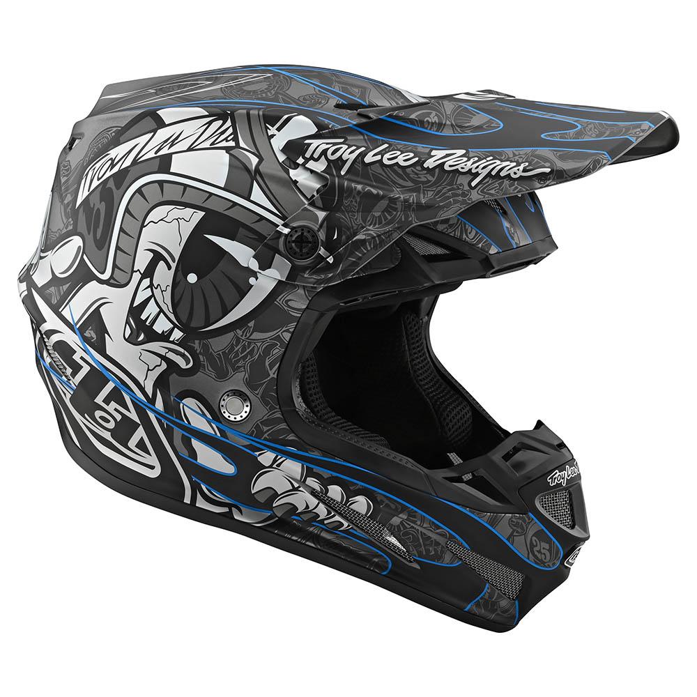 Casco Se4 Composite Eyeball Black/Silver MIPS Troy Lee Designs - Rideshop