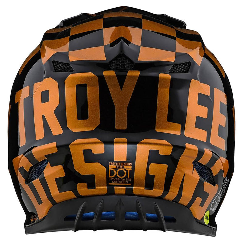 Casco Se4 Polyacrylite Checker Black/Golden Troy Lee Designs - Rideshop