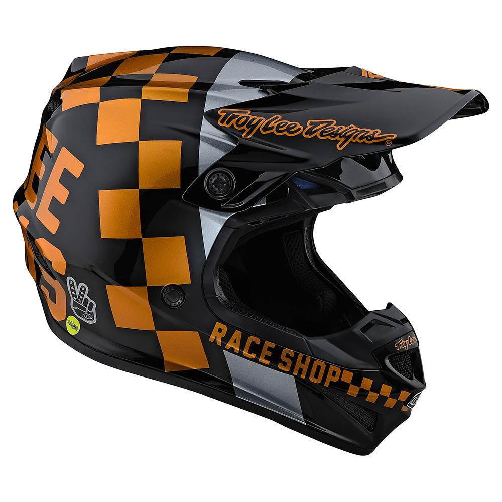 Casco Se4 Polyacrylite Checker Black/Golden Troy Lee Designs - Rideshop