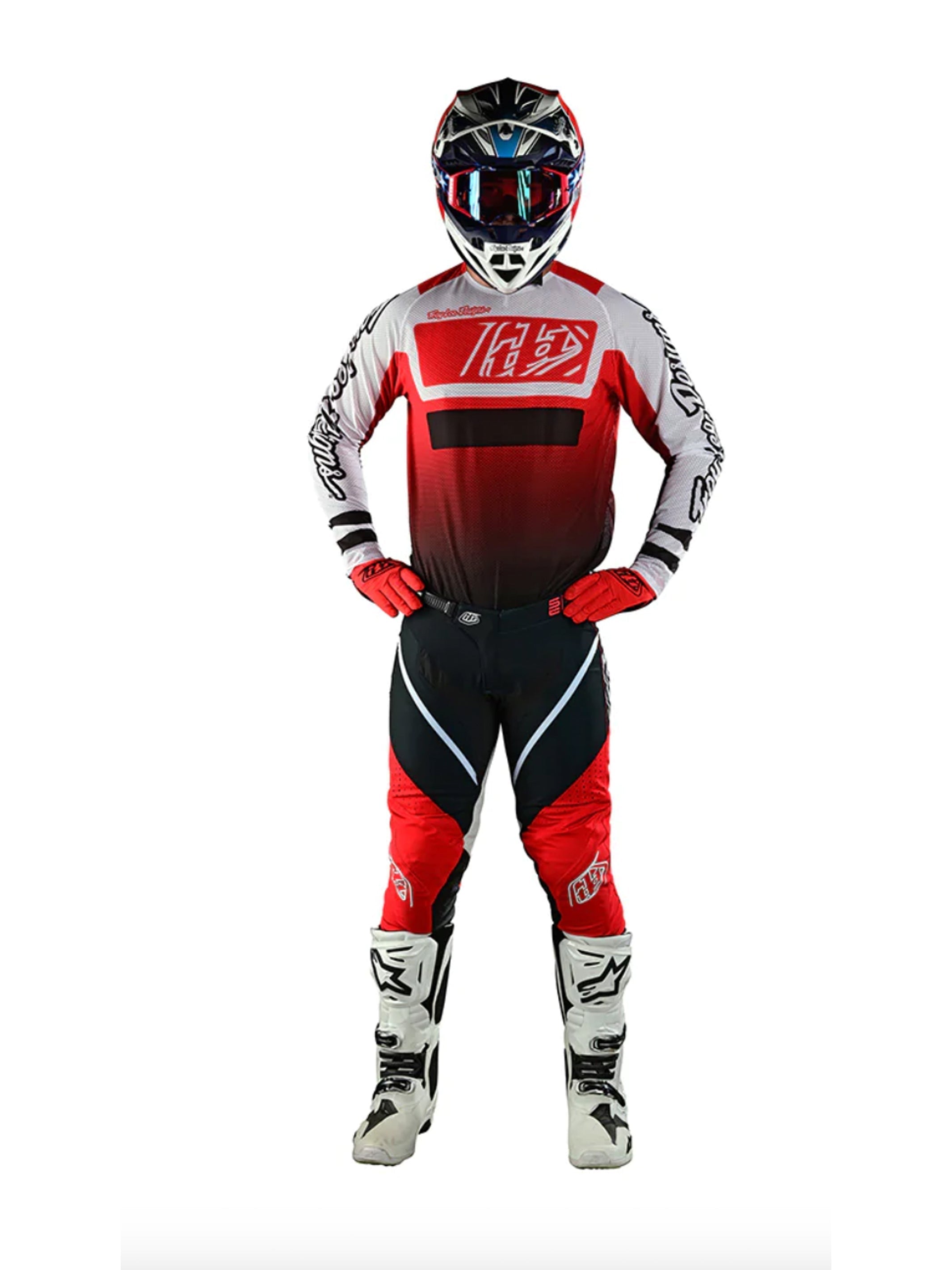 Troy Lee Designs Pantalones SE Pro Lines Rojo / Azul - Rideshop