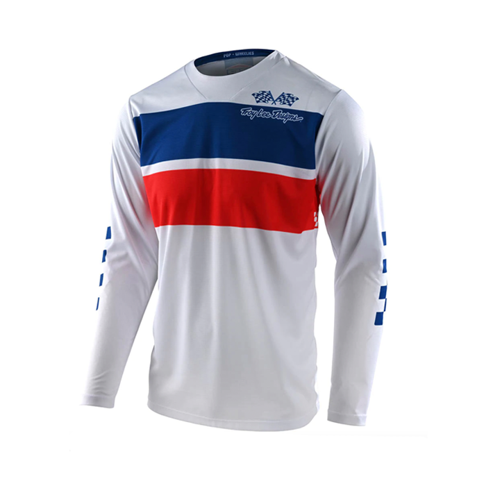 Troy Lee Designs Polera de Moto Gp Stripe Blanco - Rideshop