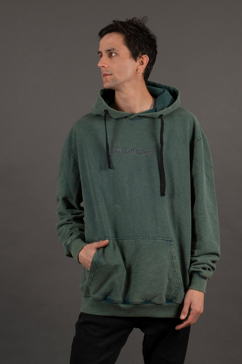 Toke Polerón Algodón Canguro Outside Verde - Rideshop
