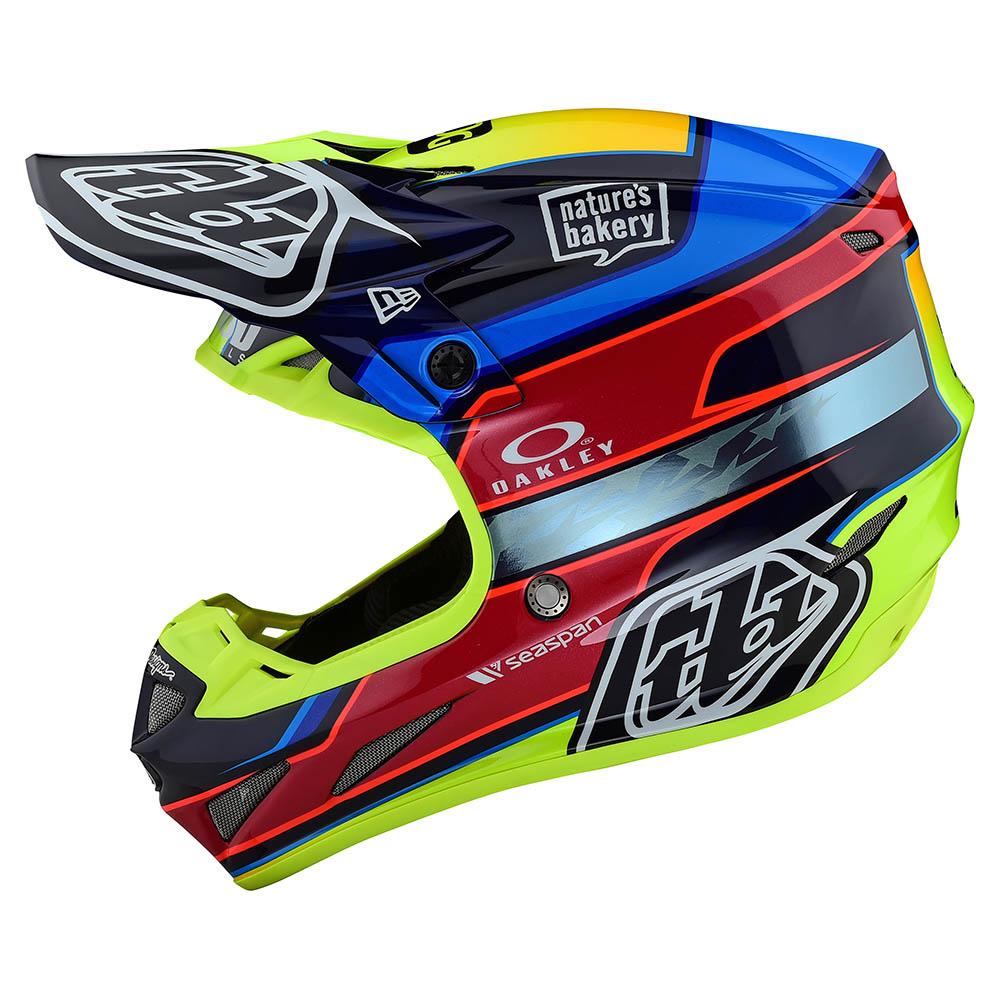 Casco Se4 Carbon Speed Team Blue/Yellow MIPS Troy Lee Designs - Rideshop