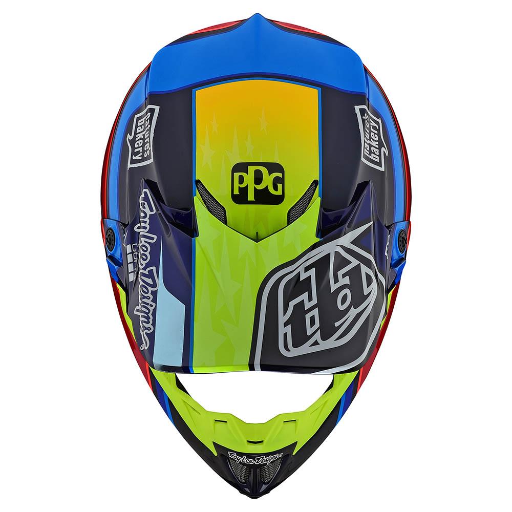 Casco Se4 Carbon Speed Team Blue/Yellow MIPS Troy Lee Designs - Rideshop