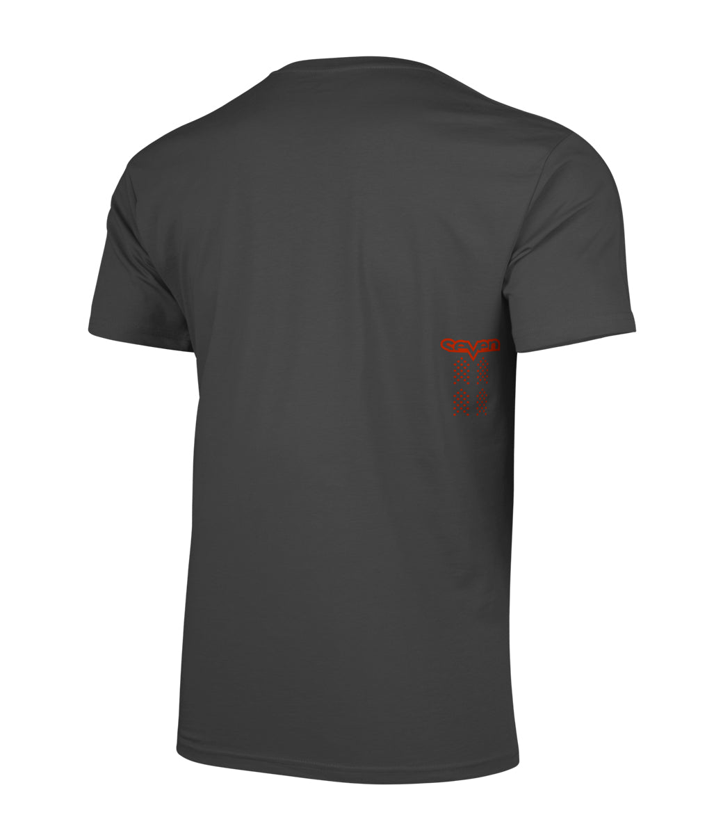 Seven Polera Dot Tee Charcoal/Orange - Rideshop